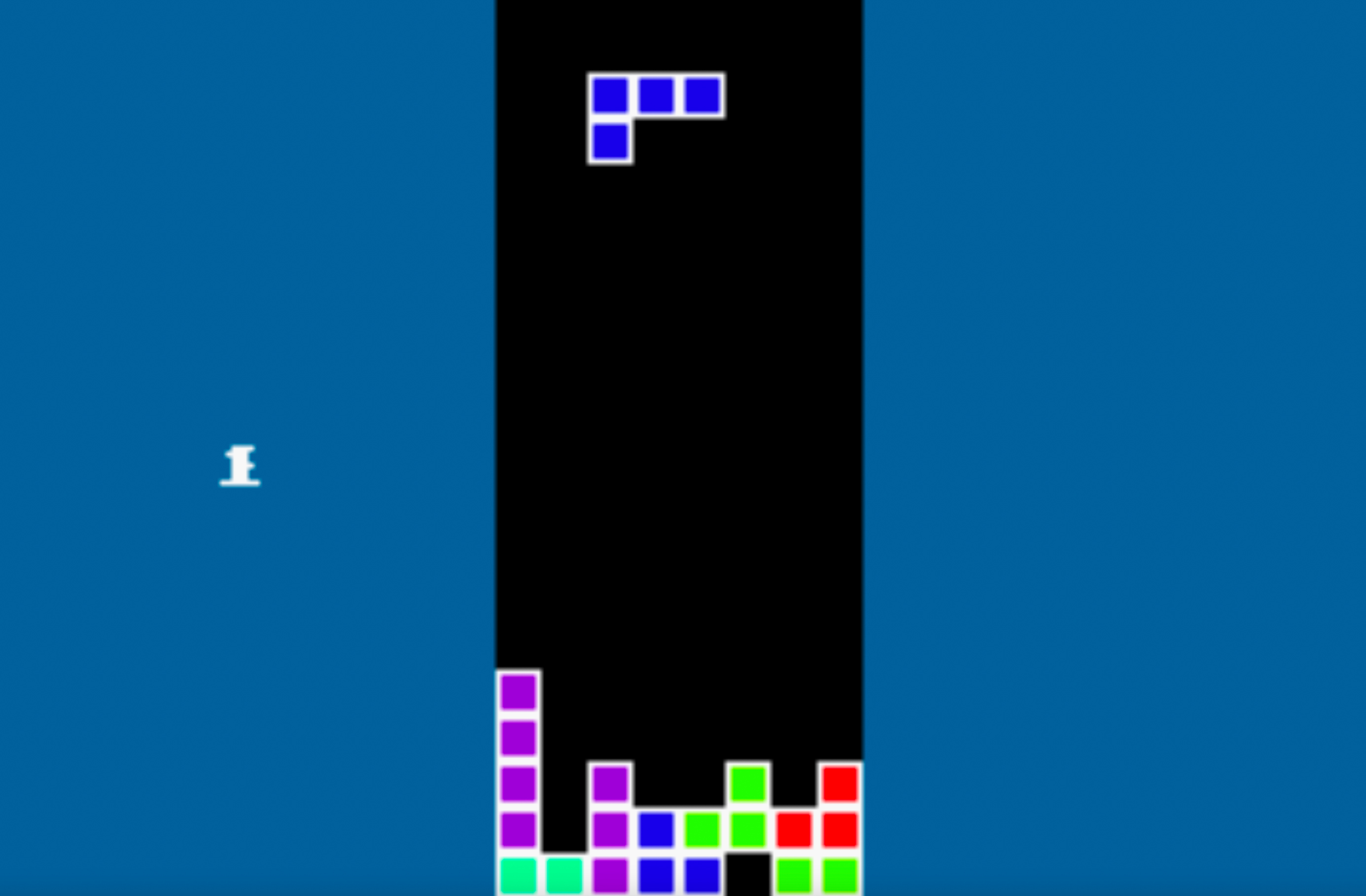 Main screen for playing Tetris Game