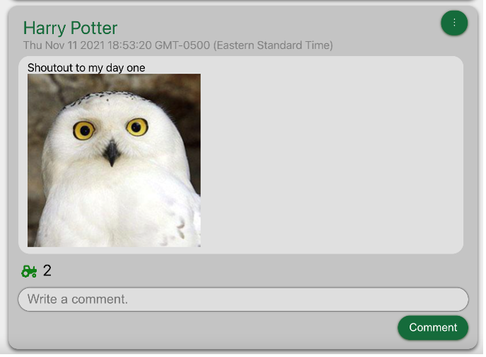 User post on Haystack